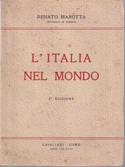 L' italia nel mondo - Renato Marotta - copertina