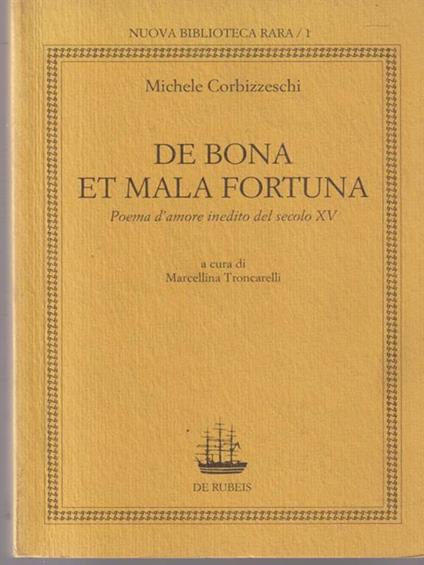 De bona et mala fortuna - copertina