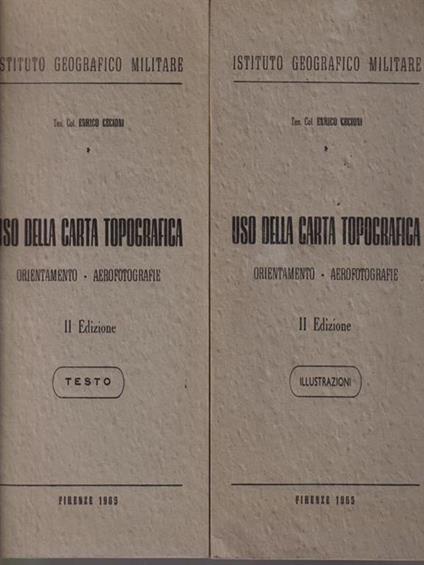 Uso della carta topografica testo + illustrazioni 2vv - Enrico Cecioni - copertina