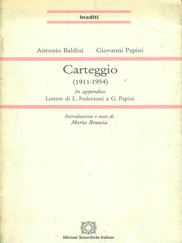 Carteggio (1911-1954)