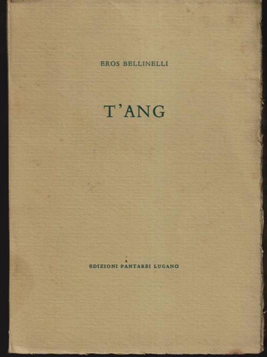 T'Ang - Eros Bellinelli - copertina