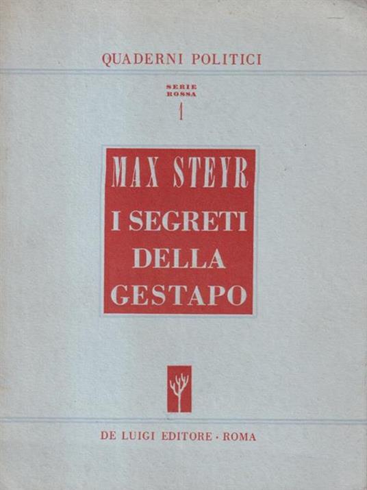 I segreti della Gestapo - Max Steyr - copertina