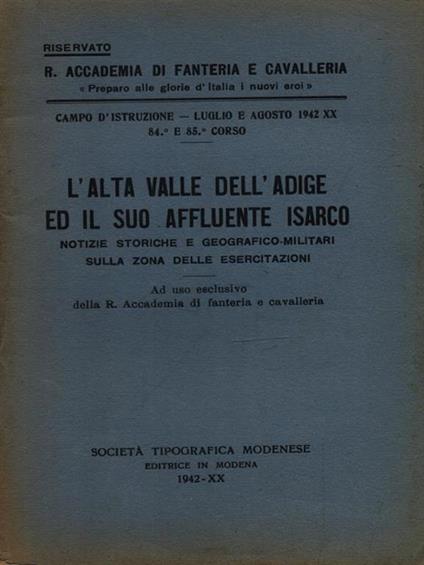 L' Alta Valle dell'Adige ed il suo affluente Isarco - copertina