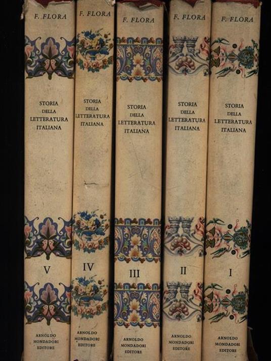 Storia della Letteratura Italiana. 5 Volumi - Francesco Flora - copertina