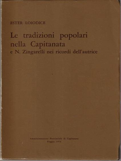 Le tradizioni popolari nella Capitanata - copertina