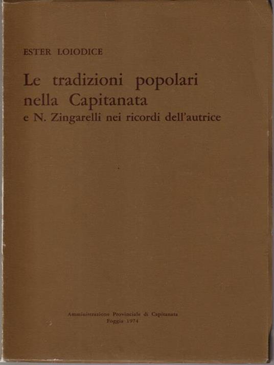 Le tradizioni popolari nella Capitanata - copertina