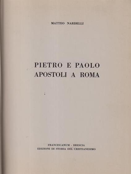 Pietro e Paolo apostoli a Roma - Matteo Nardelli - copertina