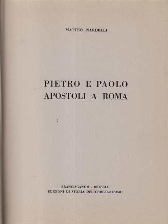 Pietro e Paolo apostoli a Roma - Matteo Nardelli - copertina