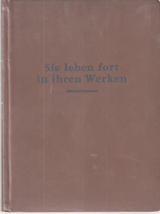 Sie leben fort in ihren werken - copertina