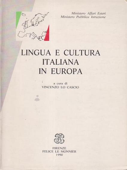 Lingua e cultura italiana in Europa - Vincenzo Lo Cascio - copertina