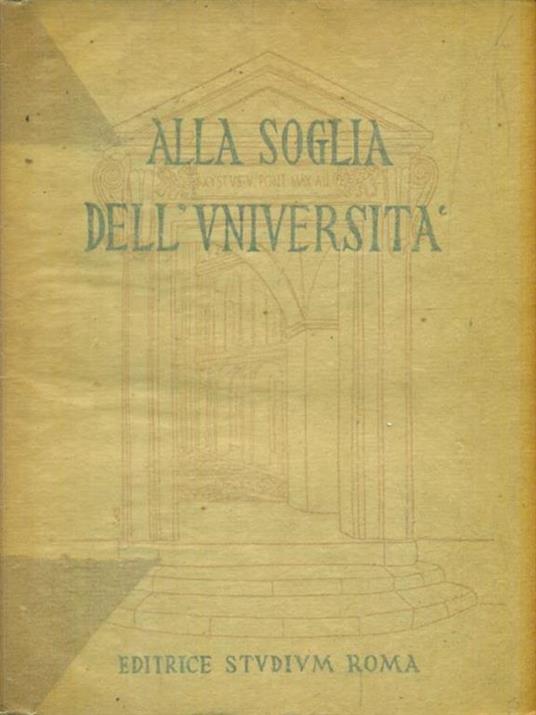 Alla soglia dell'università - copertina