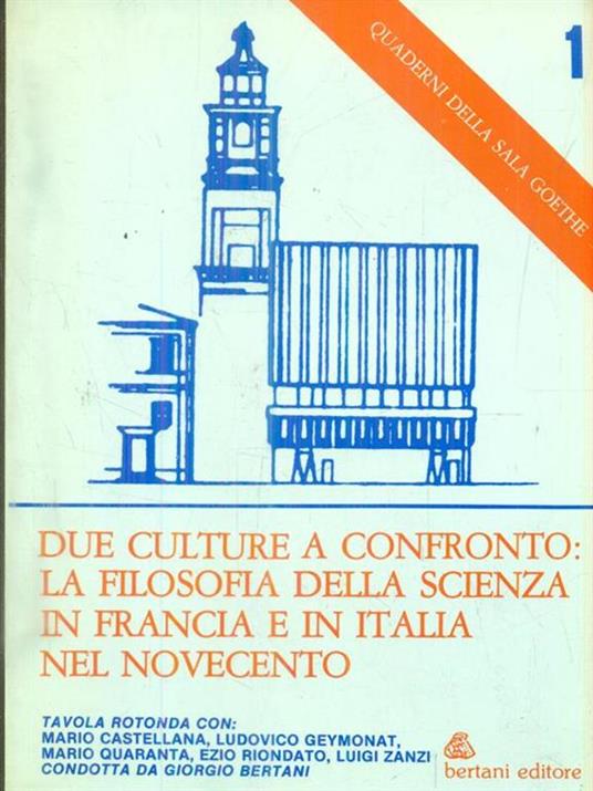 Due culture a confronto: la filosofia della scienza in Francia e in Italia nel novecento - copertina