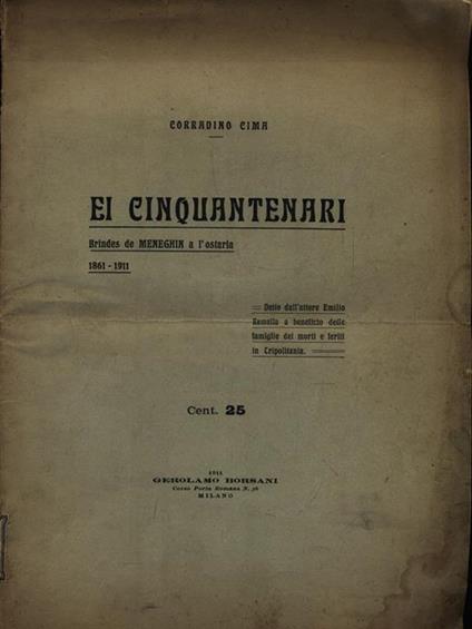 El cinquantenari - Corradino Cima - copertina