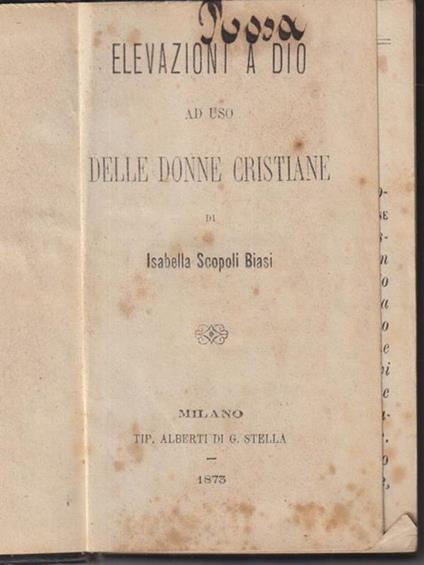 Elevazioni a dio ad uso delle donne cristiane - copertina