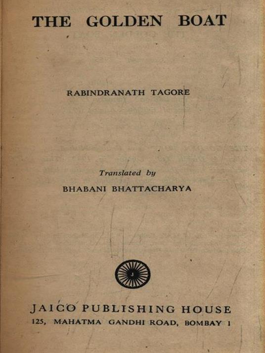 The golden boat - Rabindranath Tagore - copertina