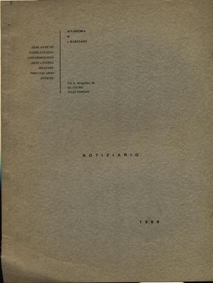 Notiziario dell'Accademia di San Marciano. 1969 - copertina