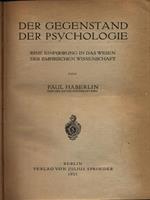 Der gegenstand der psychologie