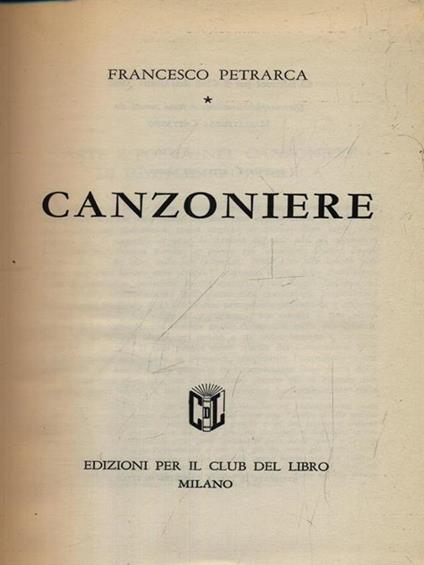 Canzoniere - Francesco Petrarca - copertina