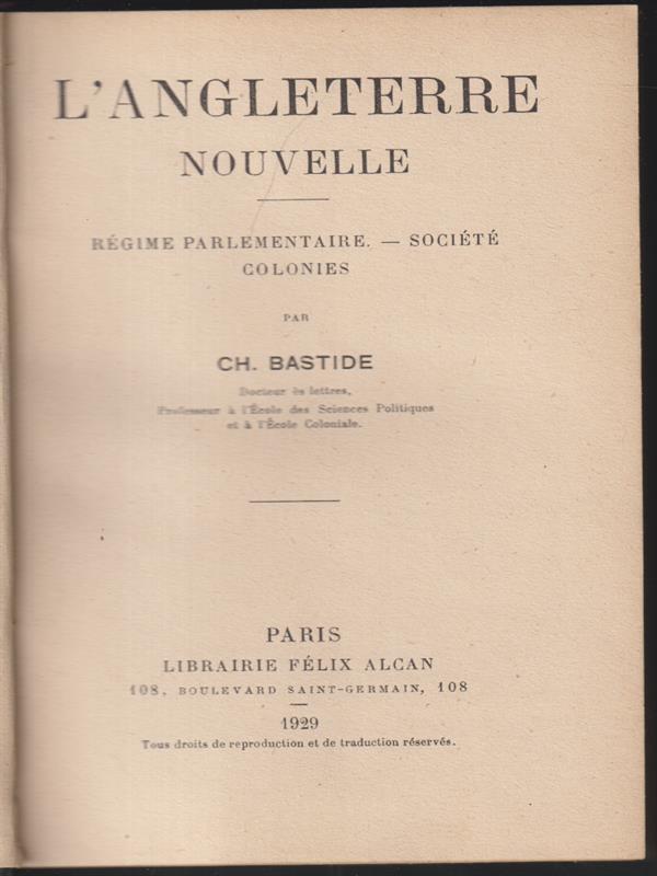 L' angleterre nouvelle