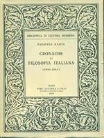   Cronache di filosofia italiana (1900-1943)