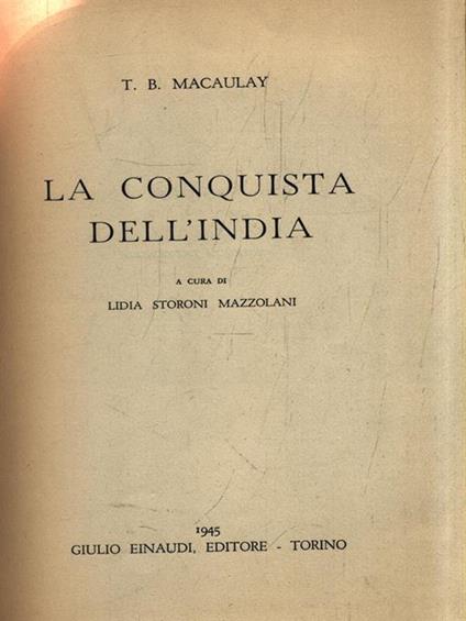 La conquista dell'India - copertina