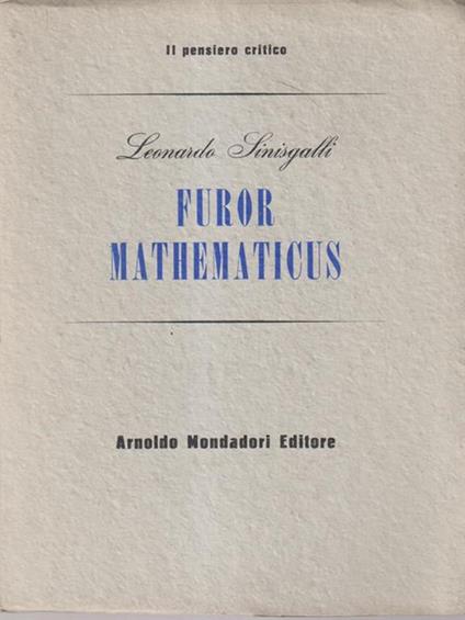   Furor mathematicus - Leonardo Sinisgalli - copertina