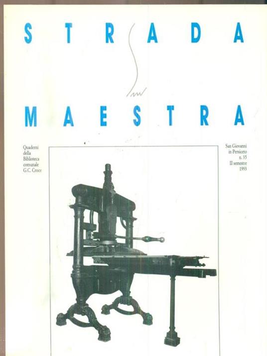   Strada Maestra 35/II semestre 1993 - copertina