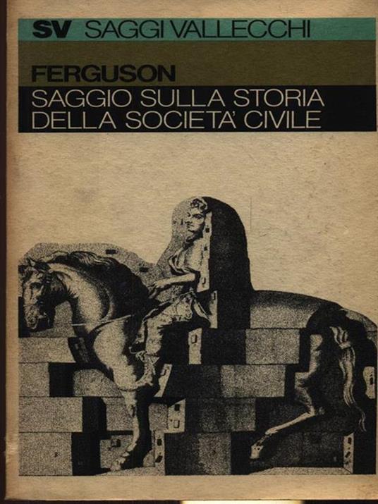 Saggio sulla storia della società civile - Adam Ferguson - copertina