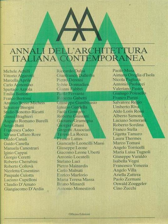   Annali dell'architettura italiana contemporanea 1986/1987 - Giancarlo Carnevale - copertina