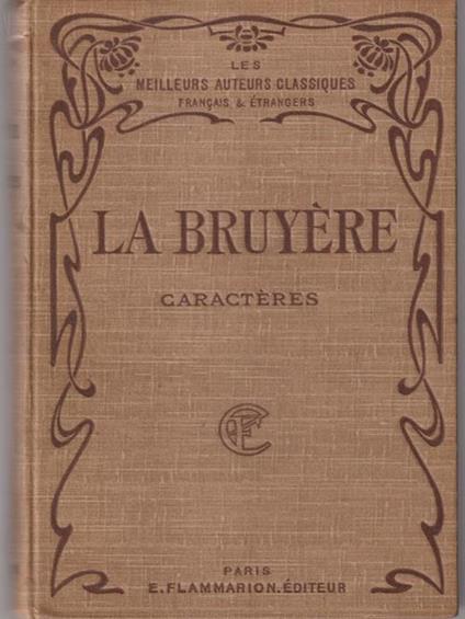  Caracteres - Jean de La Bruyère - copertina