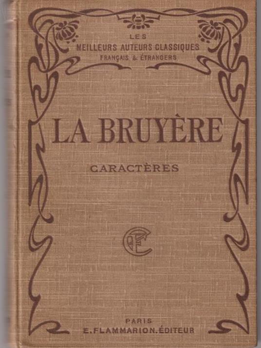   Caracteres - Jean de La Bruyère - copertina