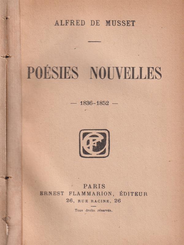 Poesies Nouvelles 1836-1852