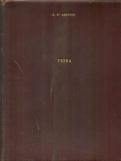   Fedra - Gabriele D'Annunzio - copertina