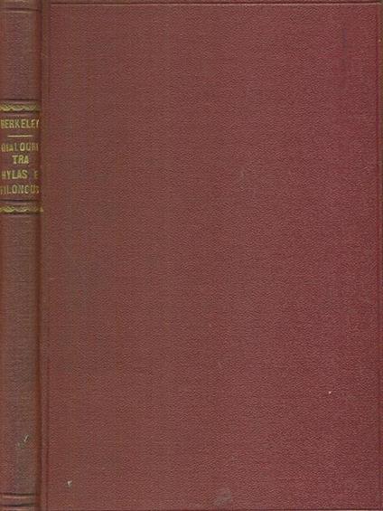   Dialoghi tra Hylas e Filonous - George Berkeley - copertina