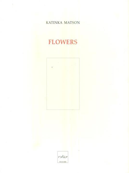 Flowers - Katinka Matson - copertina