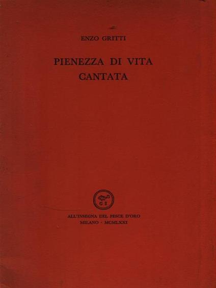 Pienezza di vita cantata - Enzo Gatti - copertina