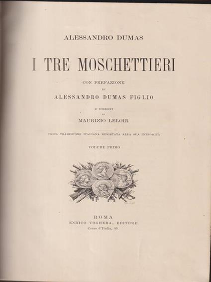 I tre moschettieri vol. I - Alexadre Dumas - copertina