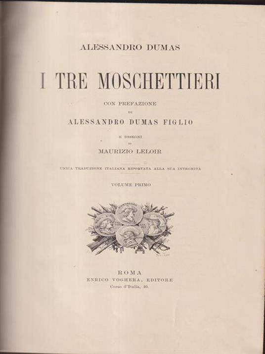 I tre moschettieri vol. I - Alexadre Dumas - copertina