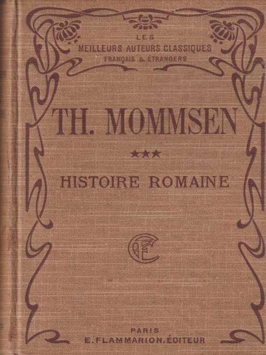 Histoire Romaine vol. 3 - Th. Mommsen - copertina