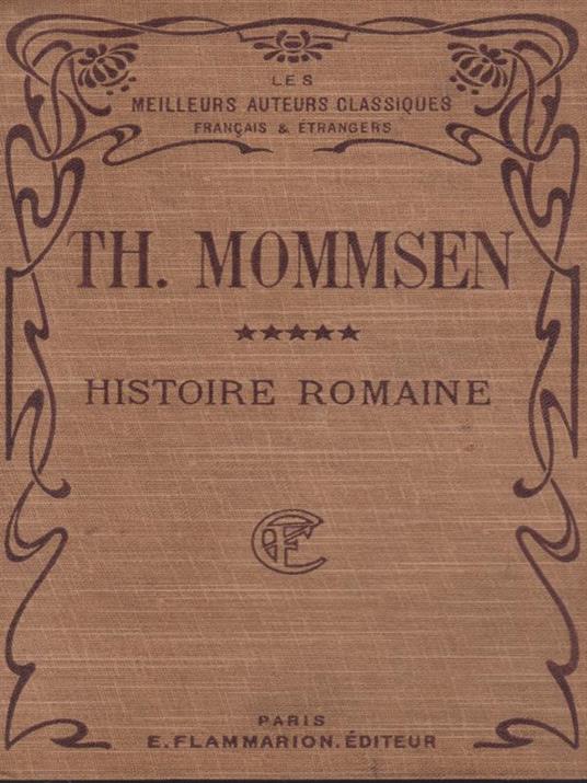 Histoire Romaine vol. 5 - Th. Mommsen - copertina