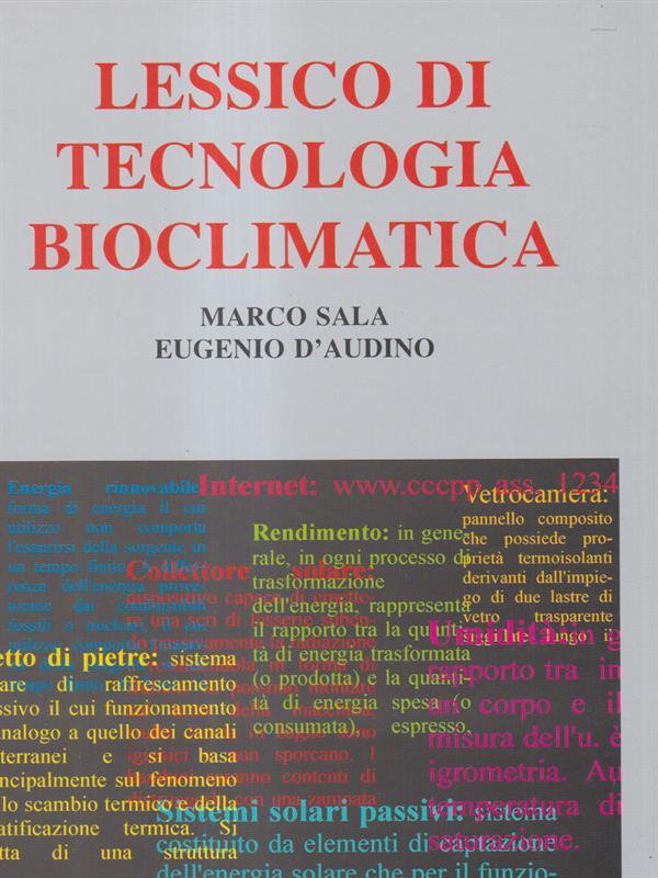   Lessico di tecnologia bioclimatica