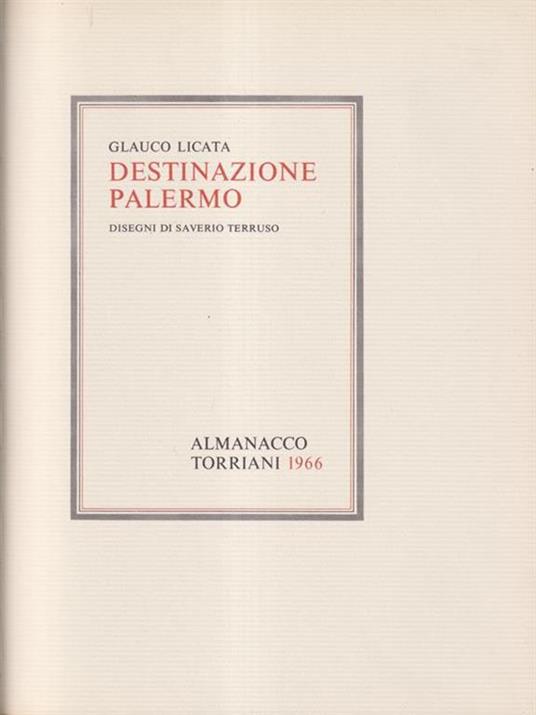   Destinazione Palermo -  Almanacco Torriani 1966 - Glauco Licata - copertina