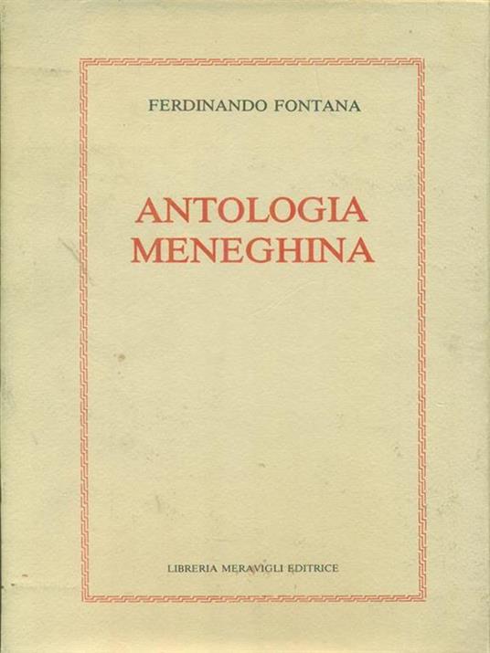   Antologia meneghina 2 vv - Ferdinando Fontana - copertina