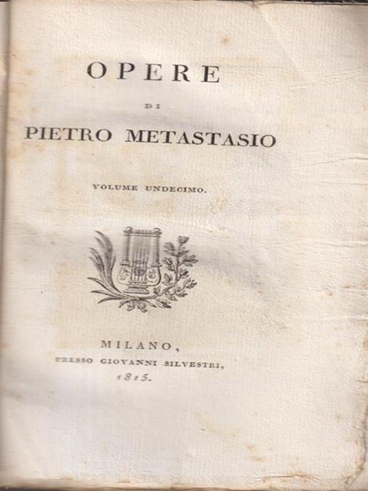   Opere di Pietro Metastasio vol XI - copertina