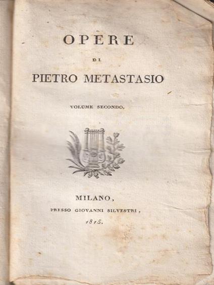   Opere di Pietro Metastasio vol II - copertina