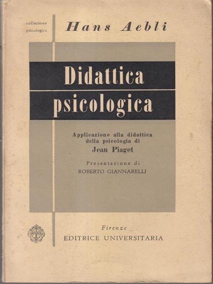 Didattica psicologica - Hans Aebli - copertina