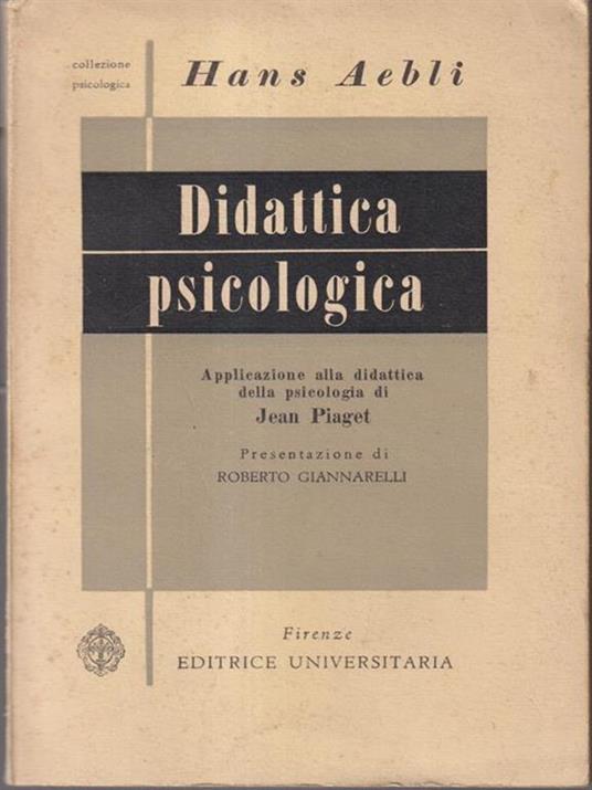 Didattica psicologica - Hans Aebli - copertina