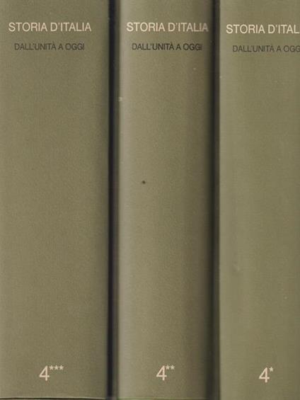   Storia d'Italia 4/ 3 voll. Caratteri originali- Dall'Unità a oggi - copertina
