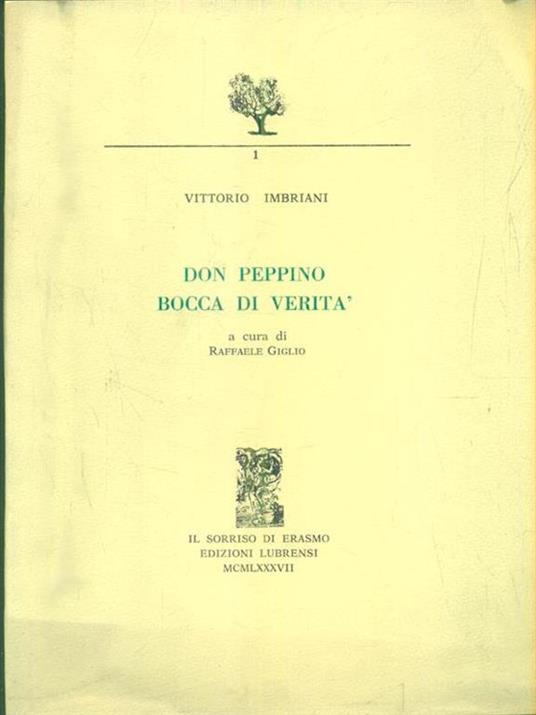 Don Peppino bocca di verità - Vittorio Imbriani - copertina