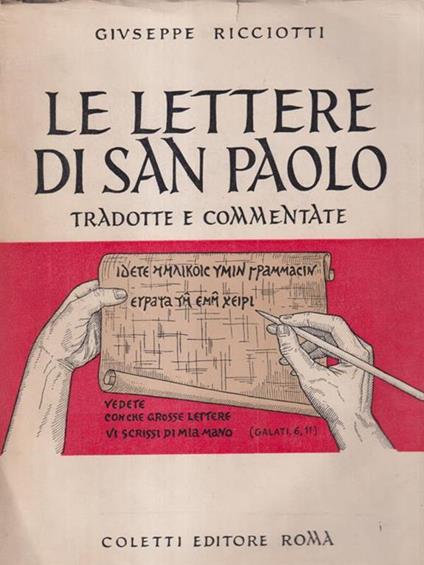 Le lettere di San Paolo - Giuseppe Ricciotti - copertina